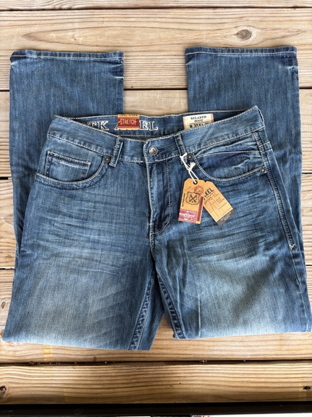 T.K. Axel Denim Relaxed Boot Cut Jeans - Faded Blue 32X32